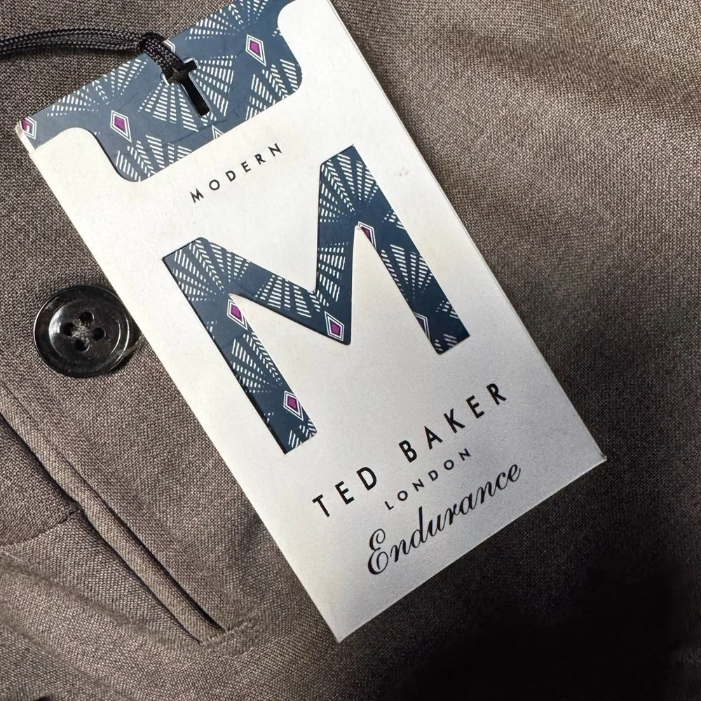 Ted Baker London Endurance Jerome Men’s Flat Front Wool Dress Pants Brown 30R‎